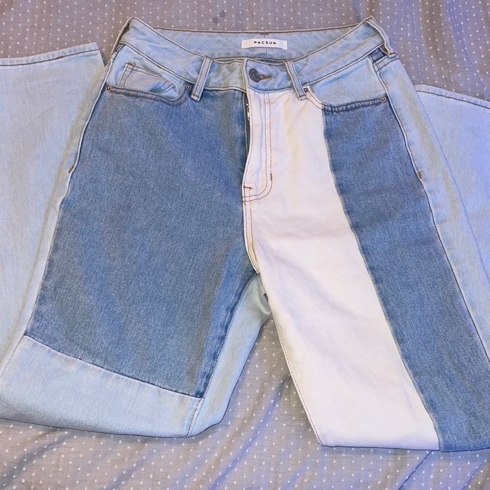 pacsun patchwork jeans